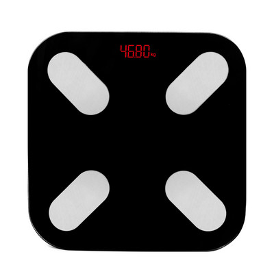 Mood Uus kaal Nutikas kaal Elektroonilised vannitoakaalud Kere koostis Vannitoa digitaalne kaal karastatud klaasist LCD-ekraan