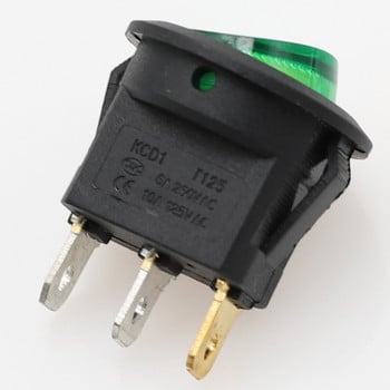 4 τεμ. Αυτοκίνητο 220V Round Rocker Switch Κόκκινο LED Διακόπτης εναλλαγής φωτός SPST ON/OFF Κορυφαίες πωλήσεις Ηλεκτρικά χειριστήρια