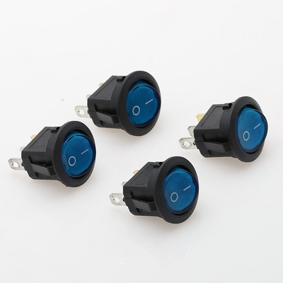 4kom Auto 220V Okrugli preklopni prekidač Crveno LED svjetlo Preklopni prekidač SPST ON/OFF Najprodavanije električne kontrole