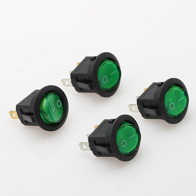 4kom Auto 220V Okrugli preklopni prekidač Crveno LED svjetlo Preklopni prekidač SPST ON/OFF Najprodavanije električne kontrole