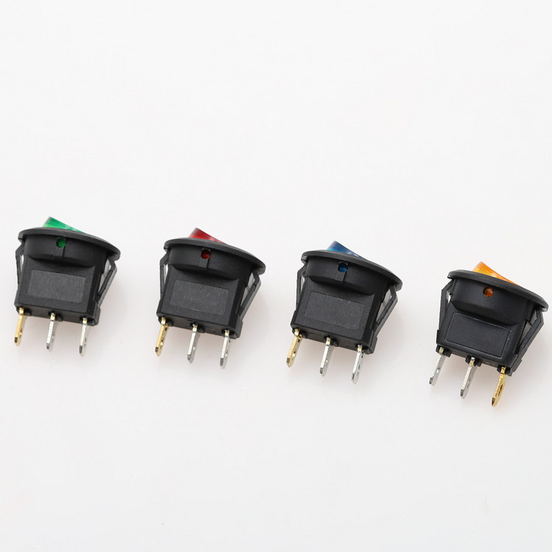 4kom Auto 220V Okrugli preklopni prekidač Crveno LED svjetlo Preklopni prekidač SPST ON/OFF Najprodavanije električne kontrole