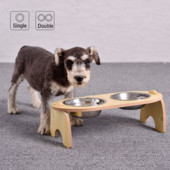 Zdjele za kućne ljubimce Mačke i psi Povišene zdjele za hranu i vodu s hranilicom na postolju 2 zdjele od nehrđajućeg čelika za male i srednje kućne ljubimce