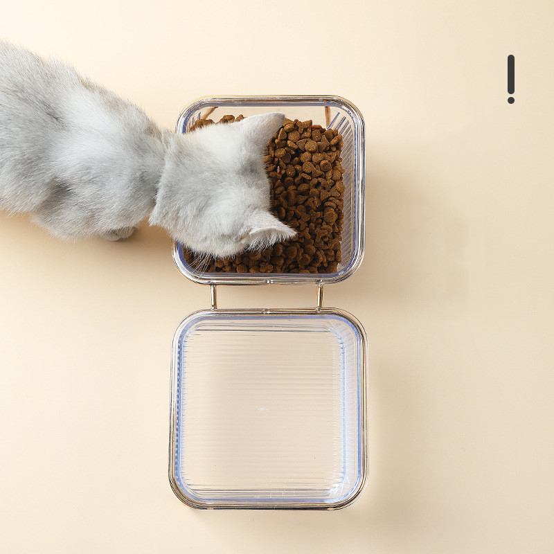 Kassi topeltkauss, kallutatud kõrgendatud lemmiklooma toitmisnõu metallist aluse kaitsega emakakaela libisemiskindel toitmisnõu koeratarvete jaoks