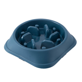 Pet Dog Slow Feeder Bowl Puppy Αντιολισθητικό μπολ παζλ Anti-Gulping Pet Slower Food Feeding Pock Bowl για μεσαίου μεγέθους σκύλους