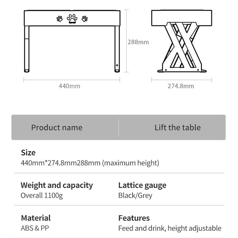 Suņiem dubultā neslīdošā bļoda, regulējami augstumi mājdzīvnieku kaķu barības barošanas trauku trauki mazi vidēji lieli suņiem ūdens padevēja noņemama bļoda