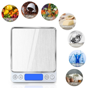 Цифрова кухненска везна 3 кг храна, многофункционална везна от неръждаема стомана 304, LCD дисплей, измерване на грамове, унции, готвене, печене