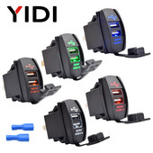 Universaalne Mini kahe USB-pordiga auto kiirlaadija pesa 3.1A ristkülikukujuline veekindel tolmukindel adapter 12V 24V iPhone Ipad Samsung