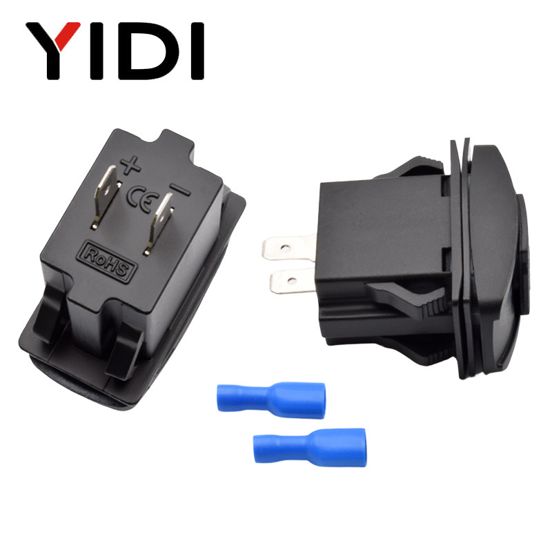 Universaalne Mini kahe USB-pordiga auto kiirlaadija pesa 3.1A ristkülikukujuline veekindel tolmukindel adapter 12V 24V iPhone Ipad Samsung