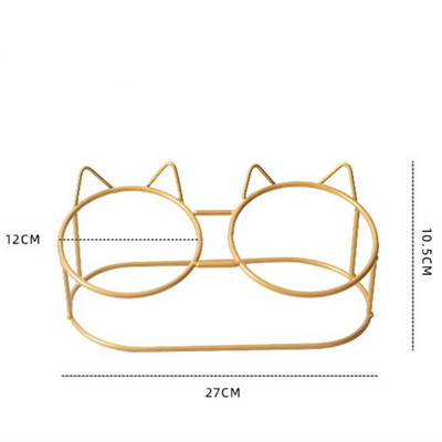 Slatke mačke Hranilice za pse Dvostruke keramičke povišene zdjele za mačke Posude za piće za kućne ljubimce Posuđe za vodu i hranu za sprječavanje cervikalne spondiloze