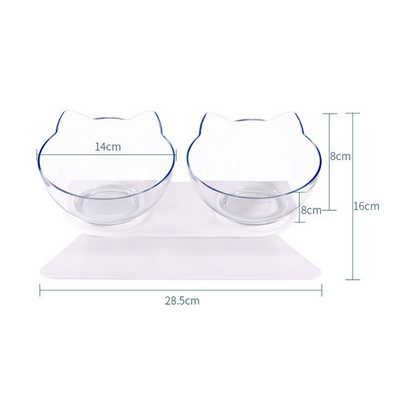 Αντιολισθητικό διπλό μπολ για σκύλους Μπολ για γάτες με βάση για τροφοδοσία κατοικίδιων για γάτες Μπολ για γάτες Τροφή για κατοικίδια μπολ για σκύλους Προμήθειες προϊόντων τροφοδοσίας