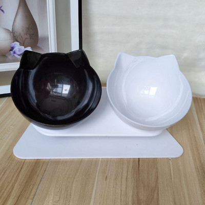Αντιολισθητικό διπλό μπολ για σκύλους Μπολ για γάτες με βάση για τροφοδοσία κατοικίδιων για γάτες Μπολ για γάτες Τροφή για κατοικίδια μπολ για σκύλους Προμήθειες προϊόντων τροφοδοσίας