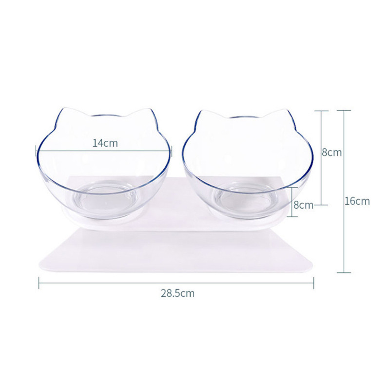 Αντιολισθητικό διπλό μπολ για σκύλους Μπολ για γάτες με βάση για τροφοδοσία κατοικίδιων για γάτες Μπολ για γάτες Τροφή για κατοικίδια μπολ για σκύλους Προμήθειες προϊόντων τροφοδοσίας