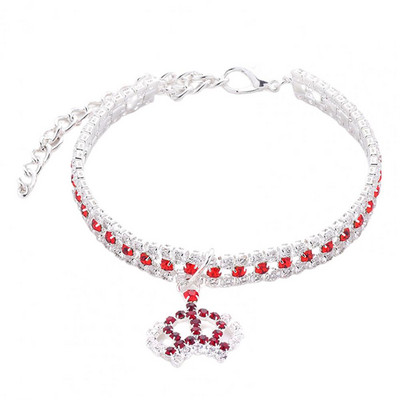 Mājdzīvnieku apkakle Apburoša mājdzīvnieku kulonu kaķēnu kaklarota ar mākslīgo dimantu Bling