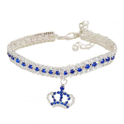 Mājdzīvnieku apkakle Apburoša mājdzīvnieku kulonu kaķēnu kaklarota ar mākslīgo dimantu Bling