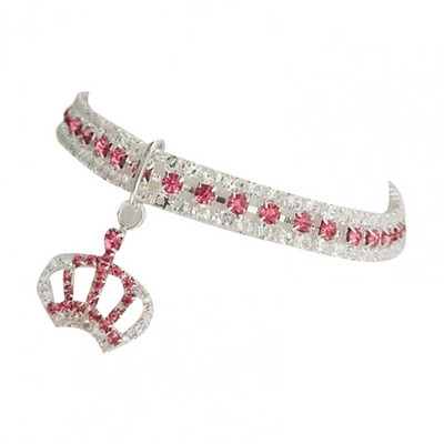 Mājdzīvnieku apkakle Apburoša mājdzīvnieku kulonu kaķēnu kaklarota ar mākslīgo dimantu Bling