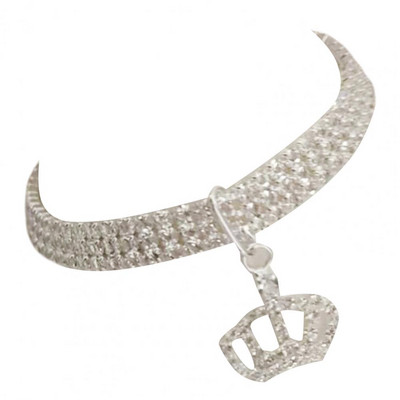 Mājdzīvnieku apkakle Apburoša mājdzīvnieku kulonu kaķēnu kaklarota ar mākslīgo dimantu Bling