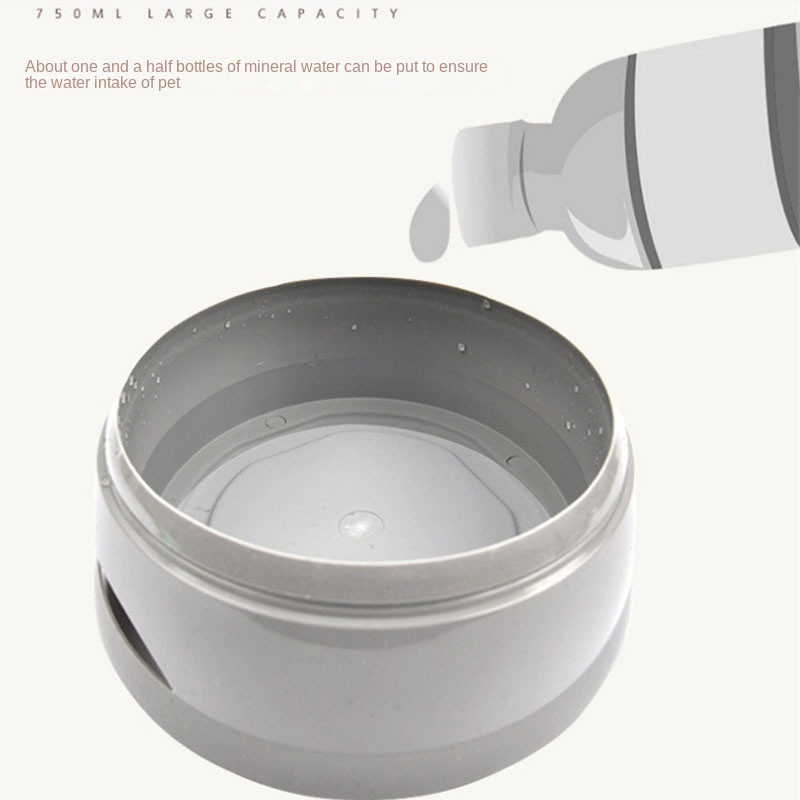 Mājdzīvnieku suņu kaķu bļodas, peldošas, nesamitrinošas mute Kaķa bļoda bez izšļakstīšanās Dzeramā ūdens padevējs Plastmasas pārnēsājamas suņu bļodas ūdens padeves