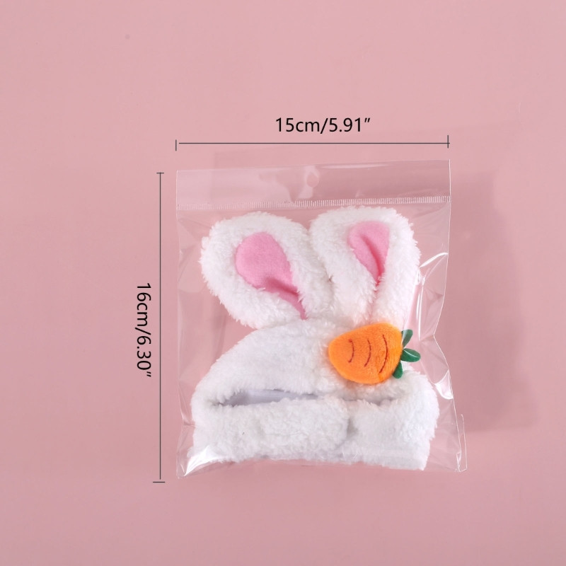 K5DC mājdzīvnieku cepure Jauka trusis- cepures balsti Galvassegas Mīksts kaķēns Helovīna/Ziemassvētku dāvanu Cosplay Lieldienu aksesuāri