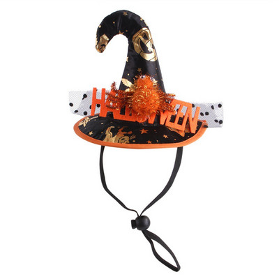 Noć vještica Pas Mačka Vještičji šešir Blagdanska zabava Cosplay rekviziti za igranje uloga u kombinaciji s crnom mrežastom modnom opremom za mačke za kućne ljubimce