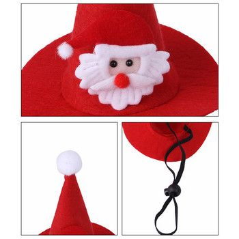 Χαριτωμένο καπέλο για χριστουγεννιάτικο πάρτι για σκύλους Καπέλο κοστουμιού με ρυθμιζόμενο λουράκι Αξεσουάρ Cosplay Καπέλο κατοικίδιο σκύλο Χαριτωμένο καπέλο