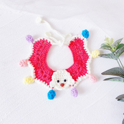 Äärmiselt armsad käsitsi kootud mood kassi rinnatüki aksessuaarid Värvilised väikeloomadest kootud villane kaelarihm lemmiklooma salli tarvikud kassipoja kutsikale