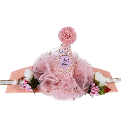 Mājdzīvnieku cepure Bunny Ears Mājdzīvnieku galvassegas Happy Birthday Party Mājdzīvnieku galvassegas