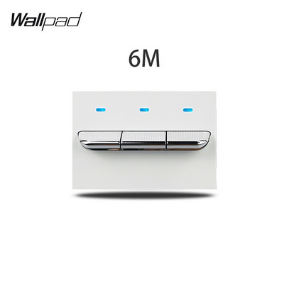 1 2 3 Gang Way Stair Cross Pass balts stikla slēdzis DIY AU US 118*75mm 153*75mm 191*75mm ventilatora reostata retro slēdzis ar LED fona tapeti