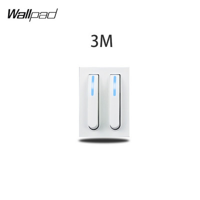 1 2 3 Gang Way Stair Cross Pass balts stikla slēdzis DIY AU US 118*75mm 153*75mm 191*75mm ventilatora reostata retro slēdzis ar LED fona tapeti