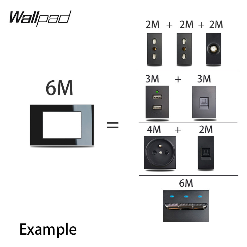 1 2 3 Gang Way Stair Cross Pass balts stikla slēdzis DIY AU US 118*75mm 153*75mm 191*75mm ventilatora reostata retro slēdzis ar LED fona tapeti