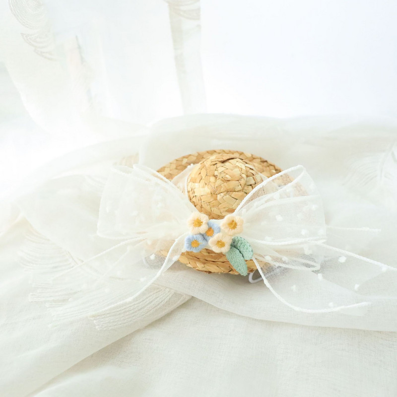 Princese Ins salmu cepure kažokādas bumbiņas mežģīnes liela bantīte jauka cepure suns kaķis vasaras modes priekšmeti mājdzīvnieku saģērbšanās dekori rotājumi aksesuāri