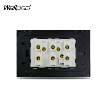118*75mm 1 2 3 4 Gang On Off Push Button Panel Wall 110V-240V Wallpad L3 Black Glass Rocker Pass Switch 6M for IT IL US AU
