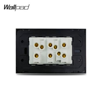 118*75mm 1 2 3 4 Gang On Off Push Button Panel Wall 110V-240V Wallpad L3 Black Glass Rocker Pass Switch 6M for IT IL US AU