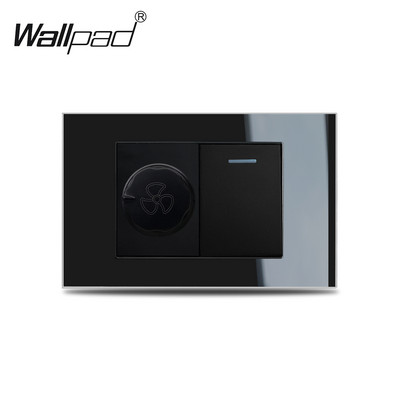 118*75mm 1 2 3 4 Gang On Off Gumb Zidna ploča 110V-240V Wallpad L3 Crno staklo Preklopni prekidač 6M za IT IL US AU