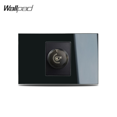 118*75mm 1 2 3 4 Gang On Off Gumb Zidna ploča 110V-240V Wallpad L3 Crno staklo Preklopni prekidač 6M za IT IL US AU