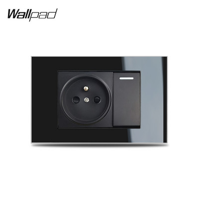 118*75mm 1 2 3 4 Gang On Off Gumb Zidna ploča 110V-240V Wallpad L3 Crno staklo Preklopni prekidač 6M za IT IL US AU