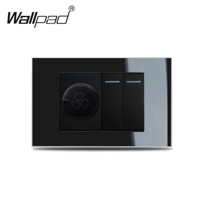 118*75mm 1 2 3 4 Gang On Off Gumb Zidna ploča 110V-240V Wallpad L3 Crno staklo Preklopni prekidač 6M za IT IL US AU