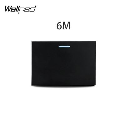 DIY AU US prekidač 118*75 mm 153*75 mm 191*75 mm 1 2 3 međuprolazni potisni prekidač s LED zidnom pločom od crnog kaljenog stakla