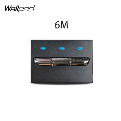 DIY AU US prekidač 118*75 mm 153*75 mm 191*75 mm 1 2 3 međuprolazni potisni prekidač s LED zidnom pločom od crnog kaljenog stakla