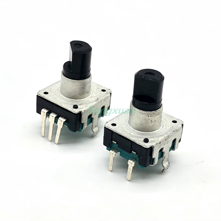 1 tk EC12 autohelikooder koos lülitiga, 24 asendiga 360 kraadi pöörleva võlli pikkus 19 mm 14 mm 12 mm digitaalne potentsiomeeter, 5 kontakti