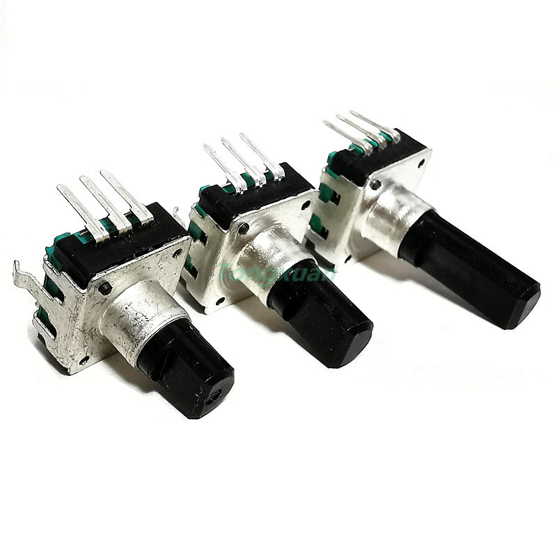 1 tk EC12 autohelikooder koos lülitiga, 24 asendiga 360 kraadi pöörleva võlli pikkus 19 mm 14 mm 12 mm digitaalne potentsiomeeter, 5 kontakti