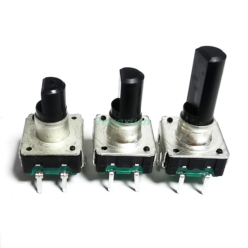 1 tk EC12 autohelikooder koos lülitiga, 24 asendiga 360 kraadi pöörleva võlli pikkus 19 mm 14 mm 12 mm digitaalne potentsiomeeter, 5 kontakti