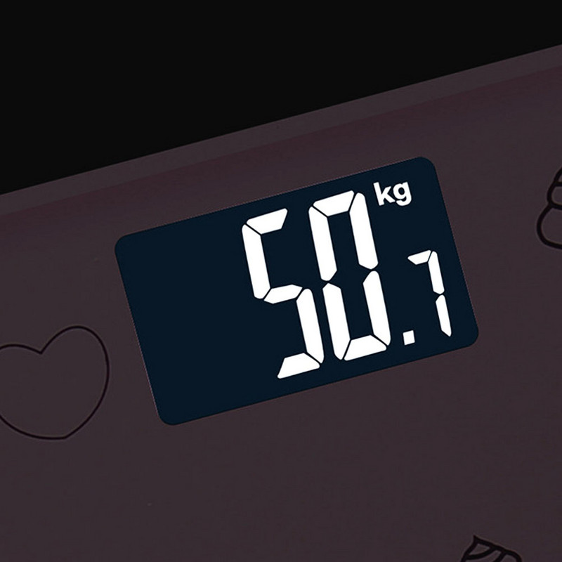 Jauns 180 kg precīzs viedā elektroniskā stikla LCD displejs mājas vannas istabas grīda korpusa svari, rūdīts stikls (iekļauts akumulators)