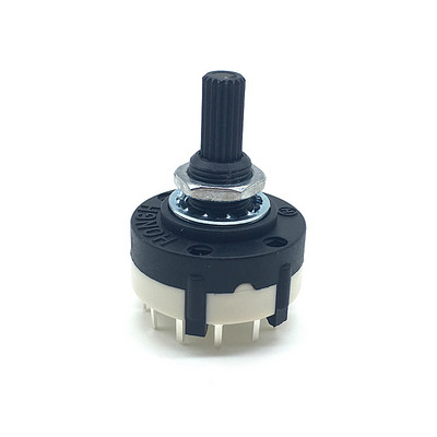 5gab RS26 1 polu 12 pozīciju izvēles joslas rotācijas kanāla selektora slēdzis Roktura garums 20 mm ar pogu