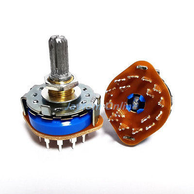 ALPS Band Rotacijski prekidač SRRM433700 4 pola 3 položaja SRRM342800 3 pola 4 položaja pojačala prekidač signala 20 mm šljiva okrugla osovina