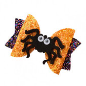 Uzkrītoša laba Helovīna tipa suņa kaķa matu sprādzes ar loku mezglu Vieglas suņu matu sprādzes Spīdīgs vizuāls efekts ikdienas valkāšanai