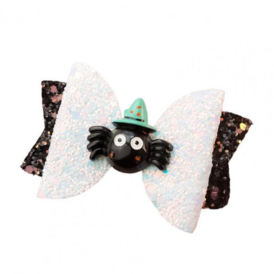 Uzkrītoša laba Helovīna tipa suņa kaķa matu sprādzes ar loku mezglu Vieglas suņu matu sprādzes Spīdīgs vizuāls efekts ikdienas valkāšanai