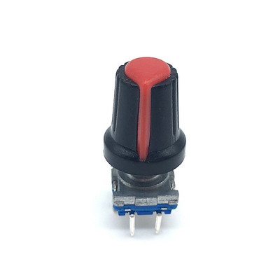 5 komplekti Rotācijas kodētāja koda slēdzis EC11 audio digitālais ar spiedpogas slēdzi 5 Pin roktura garums 15 mm ar pogu