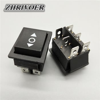 KCD4 6 pin Black Rocker Switch ON-OFF-ON 2/3 Position 16A 250VAC/ 20A 125VAC Self-reset/Momentary Power Switch