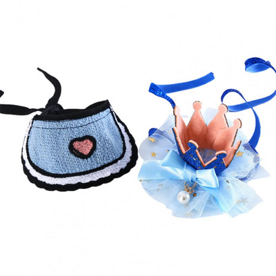 Pseći rođendanski set 1 set Elegantna elegantna mašna za kućne ljubimce, pse, rođendanske krune za zabavu