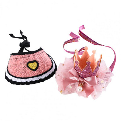 Pseći rođendanski set 1 set Elegantna elegantna mašna za kućne ljubimce, pse, rođendanske krune za zabavu